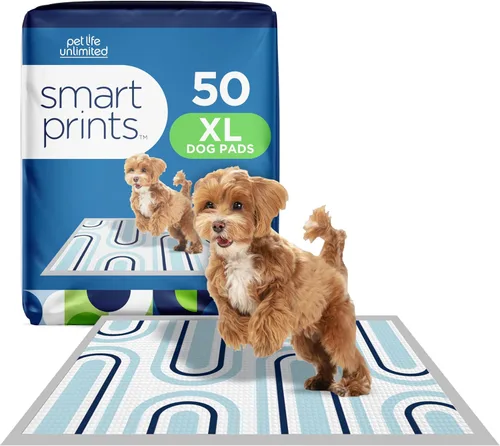 Vista 15 de Pet Life Unlimited Smart Prints - Almohadillas grandes para cachorros, 22 x 22 pulgadas, 42 unidades (L) Elegantes almohadillas de entrenamiento