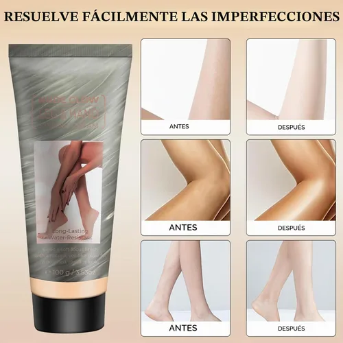 Vista 6 de Crema de maquillaje impermeable para piernas y cuerpo con esponja, corrector de cobertura completa resistente a la transferencia para tatuajes 01#