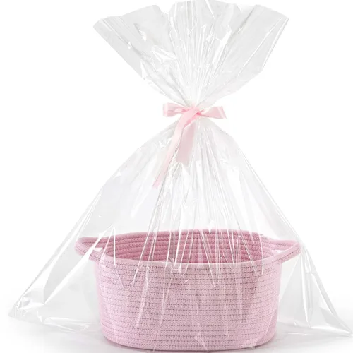Vista 13 de Happyiren Linda Cesta Tejida para Regalo – Cesta de Regalo Vacía Beige para Guardería, Regalos de Fiesta de Bebé, Cumpleaños, Boda, Cestas Boo