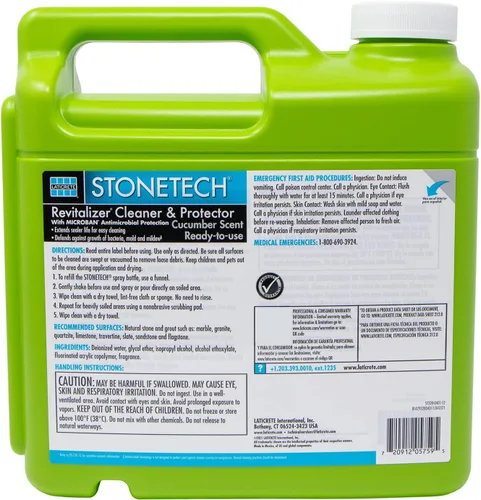 Vista 2 de STONETECH Limpiador y protector revitalizador, botella de 1 galón (3.8L) con aroma a pepino