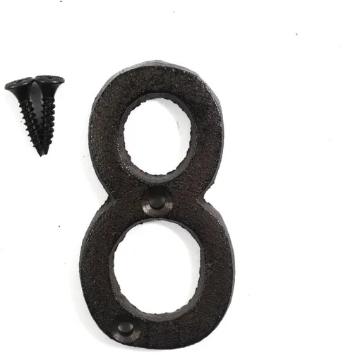 Vista 36 de Letras del abecedario de 3" en metal de hierro fundido decorativas, estilo clásico, para colgar letreros de pared, dirección, nombre, letrero