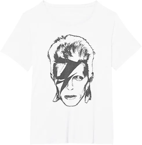Vista 23 de David Bowie - Camiseta Lightning, Gris Asfalto