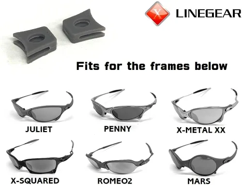 Vista 4 de Nose Bridge Flex Coupler - Gris oscuro para marcos Oakley X-MetalJuliet, Romeo2, Mars, Penny, X-Metal XX