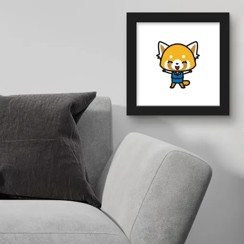 Vista 3 de Trends International Gallery Pops Sanrio Aggretsuko Retsuko - Póster de pared, 12.00 x 12.00 pulgadas, versión de marco negro