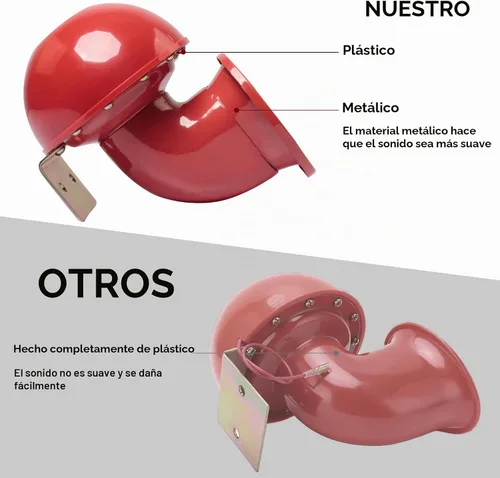Vista 3 de FARBIN Bocina de aire eléctrica con sonido de toro fuerte de 12 V