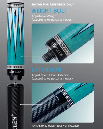 Vista 8 de KONLLEN Carbon Fiber Pool Cue,58 Inch 1.0-HU-32LG