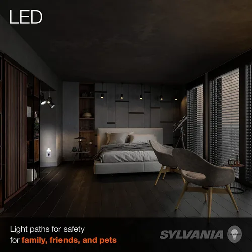 Vista 5 de Sylvania - Bombilla LED C7, eficiente de 0.6 W, 4 lúmenes, paquete de 2