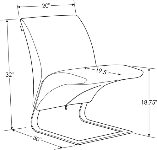 Vista 2 de Zuri Furniture Modern Bouncee - Silla de cachemira negra con base cromada pulida