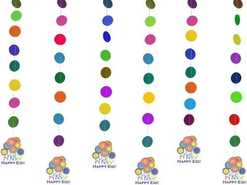 Vista 6 de Happy Eid Flower Party Cupcake Toppers (12 unidades)