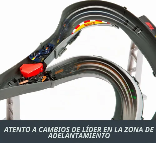 Vista 7 de Hot Wheels Sprint Race Circuit Track Set con 3 autos de juguete