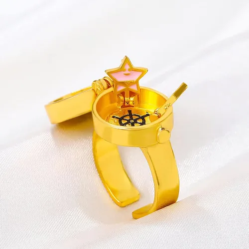 Vista 5 de ALFAAL 3 anillos de mejor amiga, anillo de apertura ajustable de anime para adolescentes, el mejor regalo de joyería de amistad, Metal, Sin piedras