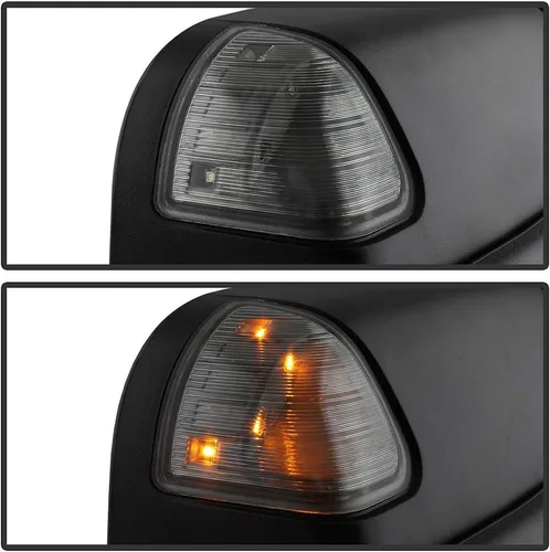 Vista 6 de ACANII - Para Dodge Ram 1500 2500 3500 2002-2008 [estilo 2009] Juego de espejos telescópicos de remolque con señal LED calentada