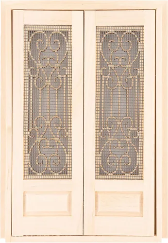 Vista 11 de AUEAR, Muebles en miniatura 1:12, puertas de madera sin pintar para manualidades de escenas caseras de bricolaje (14 panel)