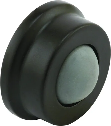 Vista 8 de Prime-Line J 4647 - Tope de pared con parachoques convexo, latón fundido, cromo cepillado, 1 pulgada (paquete individual)