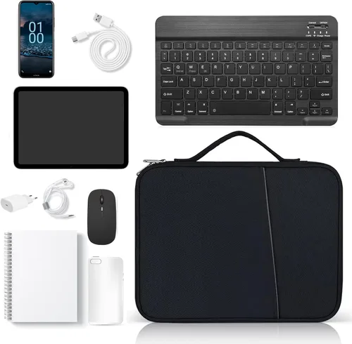 Vista 6 de Funda de transporte para tableta de 9 a 11 pulgadas para iPad Pro 11 (2022-2018), iPad 10.9 (10.ª generación), iPad Air (5/4ª generación), Galaxy
