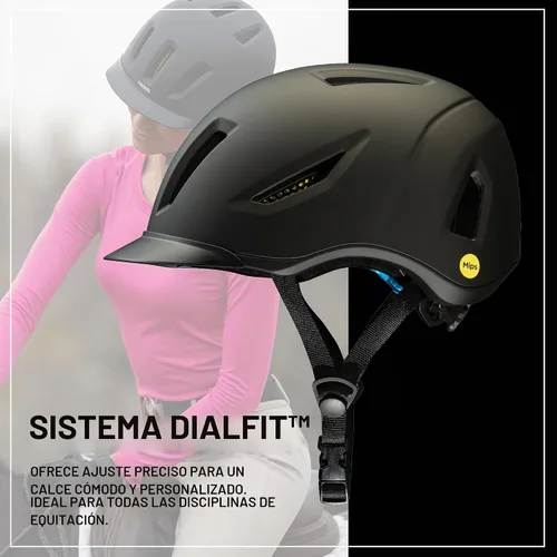 Vista 4 de Casco de equitación Troxel Terrain MIPS de enfriamiento, perfil bajo, diseño microajustable, equipo de equitación a caballo, mediano (7-7-3/8)
