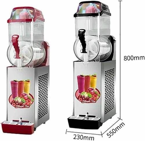 Vista 3 de Máquina comercial de granizado de acero inoxidable de 12/24/36L, para cóctel, jugo de hielo, té, café (negro 24L)
