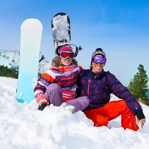 Vista 6 de Ski Socks Womens Mens 2 Pairs OTC Snow Socks for Snowboarding Skiing Skating Winter Performance Socks