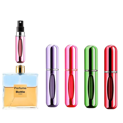 Vista 11 de Mini botella de perfume recargable portátil atomizador de perfume recargable, estuche de bomba de repuesto para viajes y salidas