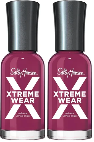 Vista 226 de Sally Hansen Xtreme Wear Esmalte de uñas sin rayas, acabado brillante, duradero, resistente a las astillas, transparente, color de uñas plateado 130