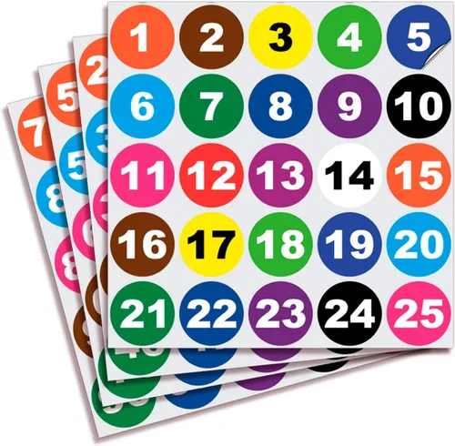 Vista 30 de iSYFIX Calcomanías negras de números consecutivos – 1 a 100, 1 pulgada, 1 juego – Vinilo autoadhesivo de alta calidad, ideal para inventario
