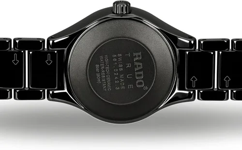 Vista 3 de Rado Reloj de cuarzo suizo verdadero para mujer Negro