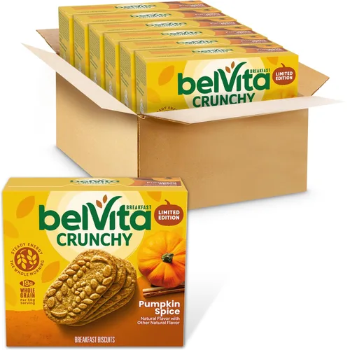Vista 24 de belVita Bocadillos de galletas de desayuno, sabor a arándano, 5 paquetes