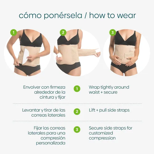 Vista 4 de UpSpring Faja posparto, faja moldeadora para después del bebé, talla LXL, color nude, (paquete de 1), Desnudo