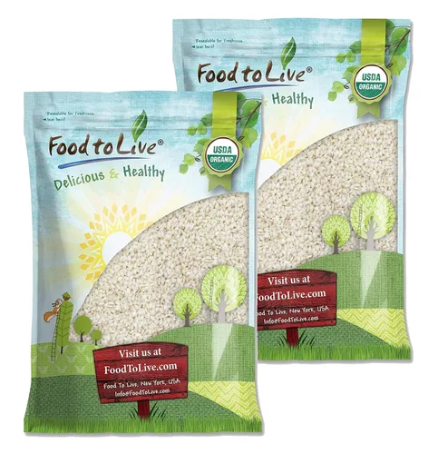 Vista 7 de Food to Live Arborio italiano orgánico, 1 libra sin OMG, variedad de arroz blanco de grano corto, superfino, vegano, kosher, a granel. Textura