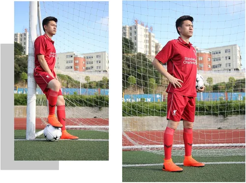 Vista 4 de Tacos de fútbol para hombre, zapatos de fútbol para interiores, zapatos de fútbol transpirables para entrenamiento al aire libre TFAG