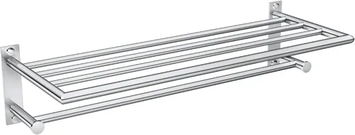 Vista 8 de Moen Y5794BN - Estante de almacenamiento de toallas de baño moderno de 24 pulgadas de ancho con toallero, níquel cepillado