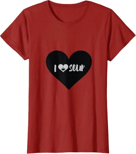 Vista 42 de I Love Soup - Camiseta de regalo con forma de corazón, Blanco, S Asfalto