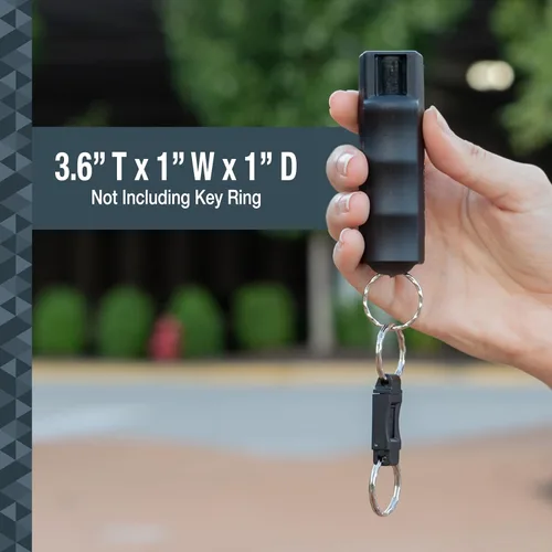 Vista 3 de SABRE Pepper Spray - Quick Release Keychain for Easy Carry & Fast Access, Max Police Strength Self Defense OC Spray with UV Dye, 10 Sec. Spray Time
