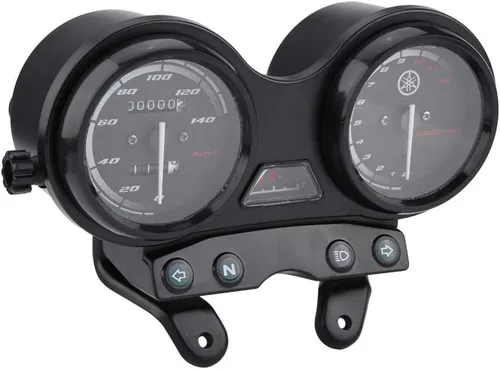 Vista 9 de Acouto Velocímetro de motocicleta Negro, DC 12V motocicleta motocicleta 12000RPM LCD odómetro velocímetro apto para YBR 125