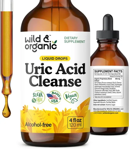 Vista 10 de Wild & Organic Gotas de limpieza de ácido úrico: cereza ácida, cúrcuma
