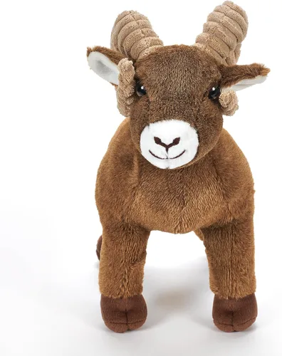 Vista 10 de The Petting Zoo Peluche de oveja de cuerno grande, regalos para niños, animales del zoológico Wild Onez, juguete de peluche de oveja, 12 pulgadas