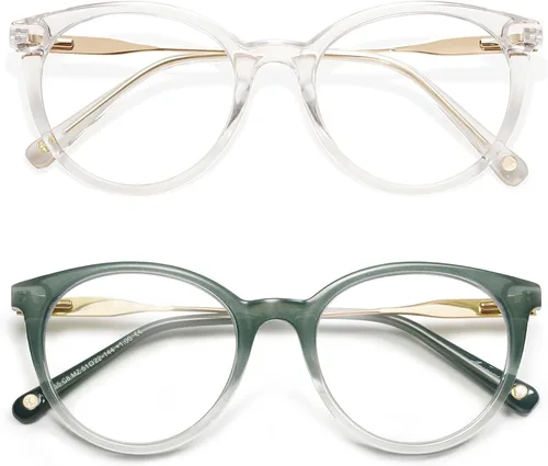 Vista 8 de AMOMOMA Round Reading Glasses for Women Readers AM6055