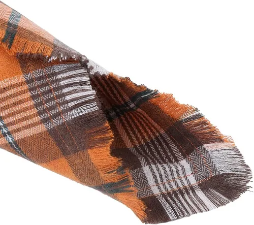 Vista 3 de Bandana de otoño para perro, otoño, Acción de Gracias, a cuadros, reversible, triangular, bufanda, accesorios para perros y mascotas