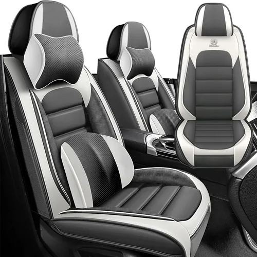 Vista 16 de Fundas de asiento de coche para Jeep Commander 2006-2010, funda de asiento de PU de cuero suave impermeable y transpirable con bolsillos
