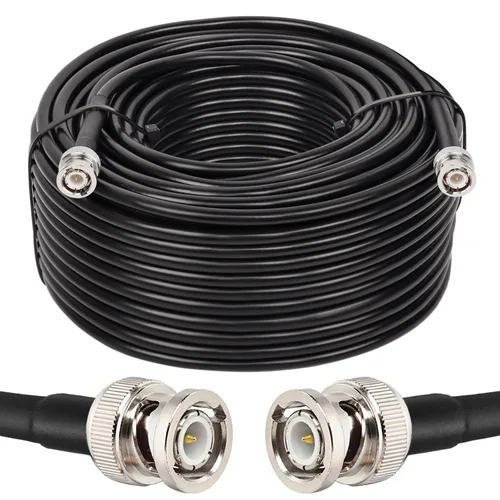 Vista 16 de MOOKEERF RG8X - Cable coaxial BNC macho a BNC macho de 1 pie, 2 piezas, 50 ohmios, pérdida ultra baja para antena, radio RF, módem, osciloscopio
