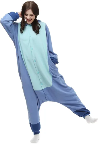 Vista 5 de MAJ&COS - Pijamas de animales para adultos, disfraz de Halloween, cosplay unisex para mujeres y hombres