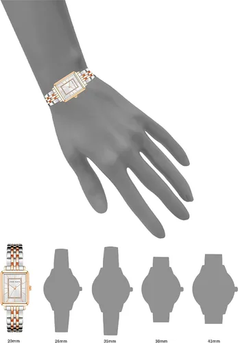 Vista 4 de Anne Klein Reloj de pulsera acentuado con purpurina para mujer