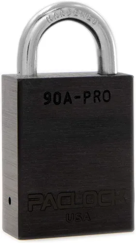 Vista 27 de PACLOCK Candado de la serie 90A-PRO, compre American Act obediente, aluminio anodizado marrón, cilindro de 7 pines de alta seguridad con 1 llave por