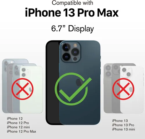 Vista 2 de VENA vLove - Funda transparente con purpurina compatible con Apple iPhone 13 Pro Max (6.7 pulgadas), diseño en forma de corazón
