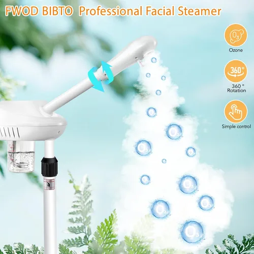 Vista 3 de Vaporizador facial profesional para limpieza e hidratación profunda, más