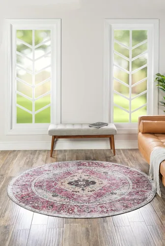 Vista 19 de Unique Loom Yara Collection - Alfombra de área Yash (2' x 3' Rectángulo, Lino Carbón/Beige)
