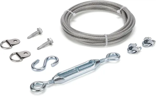 Vista 7 de HILLMASTER Kits de soporte de puerta anti-caída duraderos para cerca de madera, kit de cable de soporte de puerta en zinc, kit de puerta de cerca