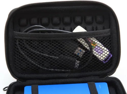 Vista 8 de Anti-Shock Silver Aluminio Carry Travel Funda protectora de almacenamiento para disco duro externo portátil de 2.5 pulgadas HDD USB 2.0/3.0 (negro)