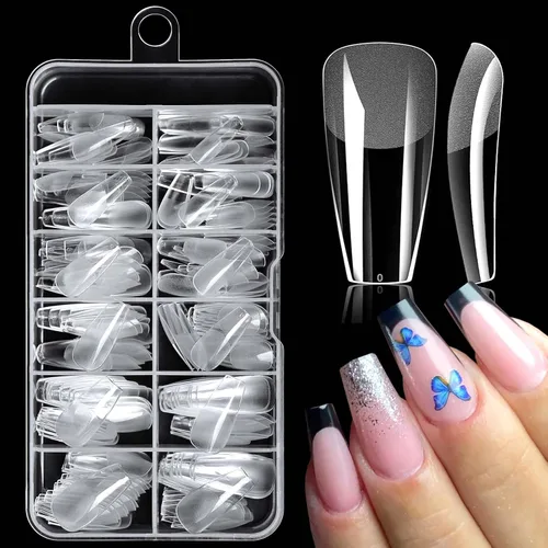 Vista 9 de 240 piezas de puntas de uñas de gel extra cortas de almendra, uñas postizas de almendra claras, XS, puntas de uñas cortas de almendra, uñas