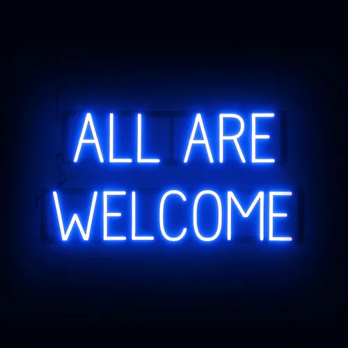 Vista 13 de SpellBrite Letrero LED Neon OPEN para negocios - Azul, 17" x 6